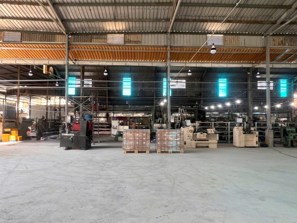 Packaged mechanical components at Truc Lam manufacturing facility in Vietnam